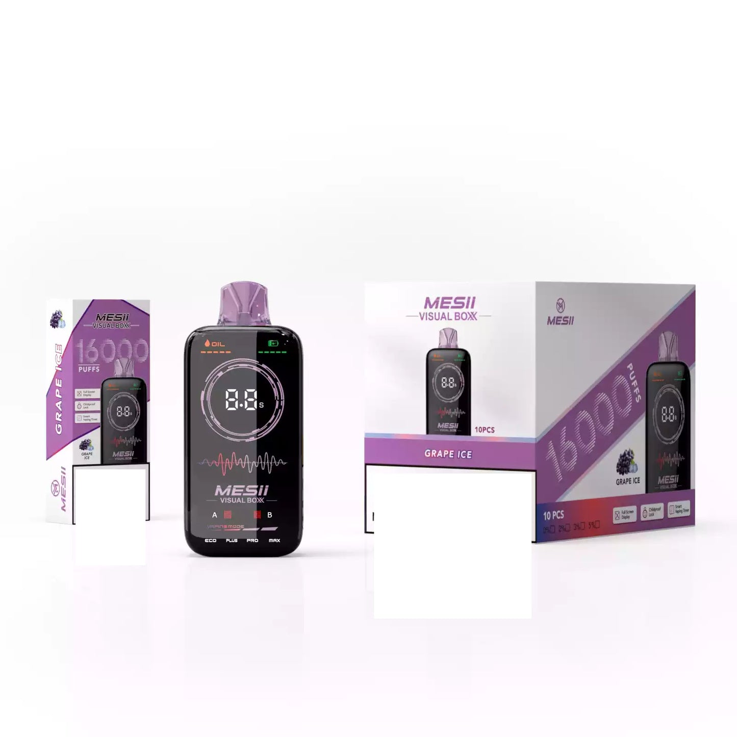 MESII VISUAL BOXX 16000 Puffs Rechargeable Full Screen Display Bulk Buy Disposable Vapes Wholesale