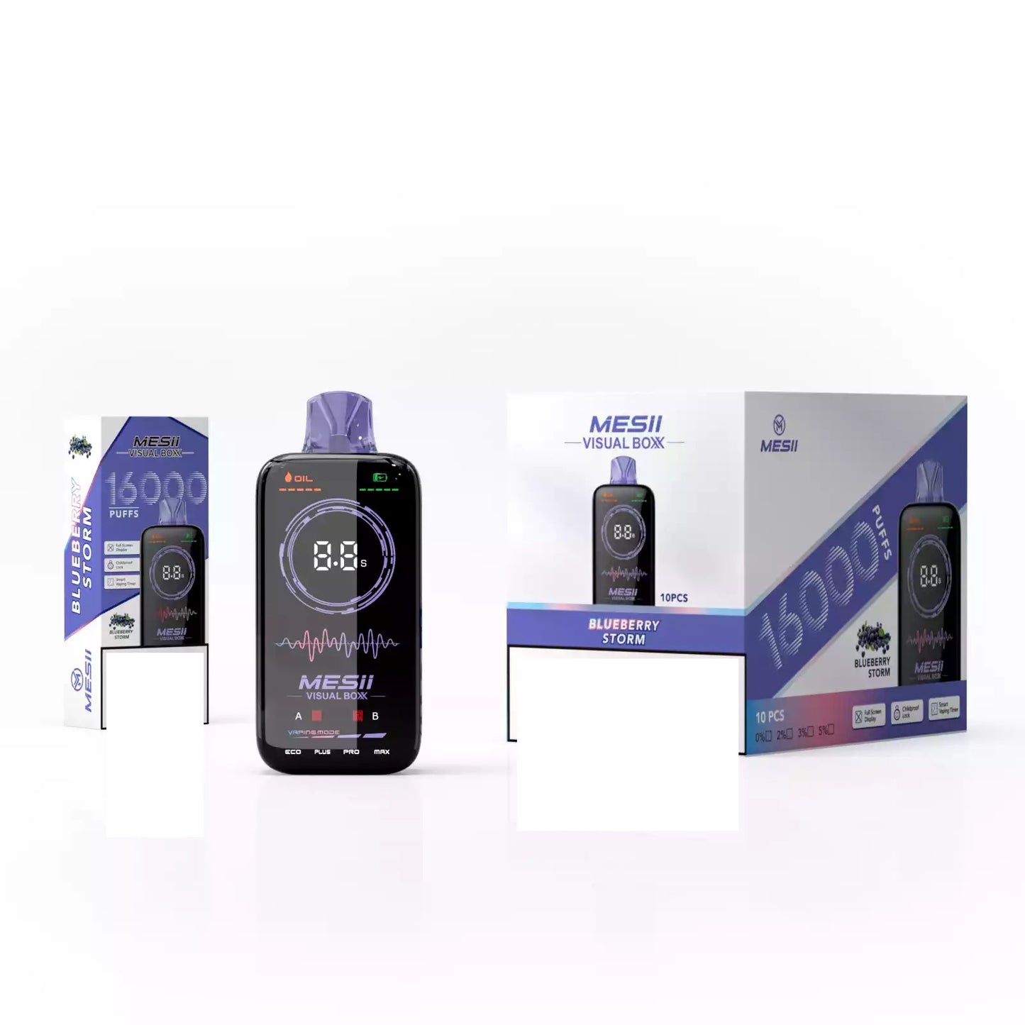 MESII VISUAL BOXX 16000 Puffs Rechargeable Full Screen Display Bulk Buy Disposable Vapes Wholesale