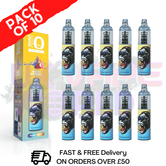 Gemischte Beeren – RandM Tornado 7000 Puff (0 mg) 10er-Packung