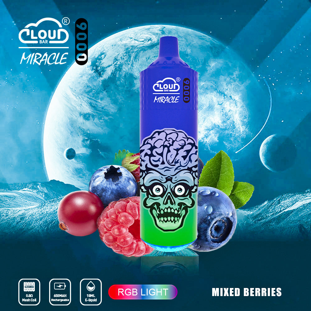Cloud Bar 9000 Puffs  650mAh Mesh Coil 18ML  5% Rechargeable E Cigarettes Vapes Pen 18ml for Cigarettes Lovers 11 Flavors