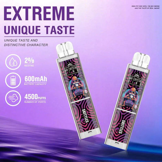 Mr Crystal King Einweg-E-Zigarette, 4500 Züge, 2 ml E-Liquid