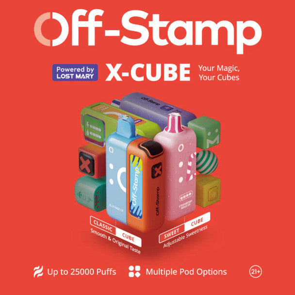 Off-Stamp X Cube 25.000 puffs 25K Disposable Vape 18ml  1100mAh  8 Flavors