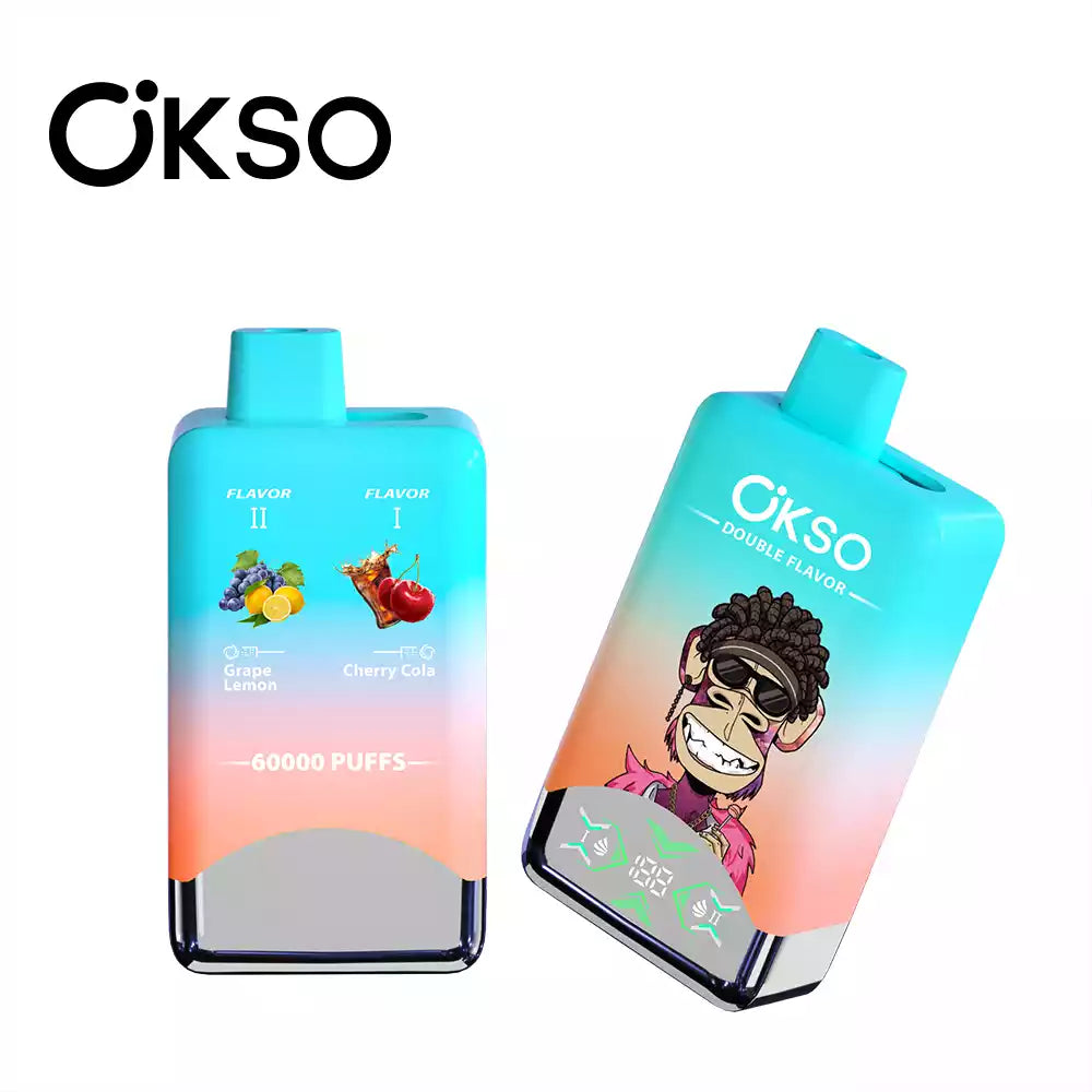 OKSO Double Tastes 60000 Puffs LCD Screen Bulk Buy Rechargeable Disposable Vapes Wholesale