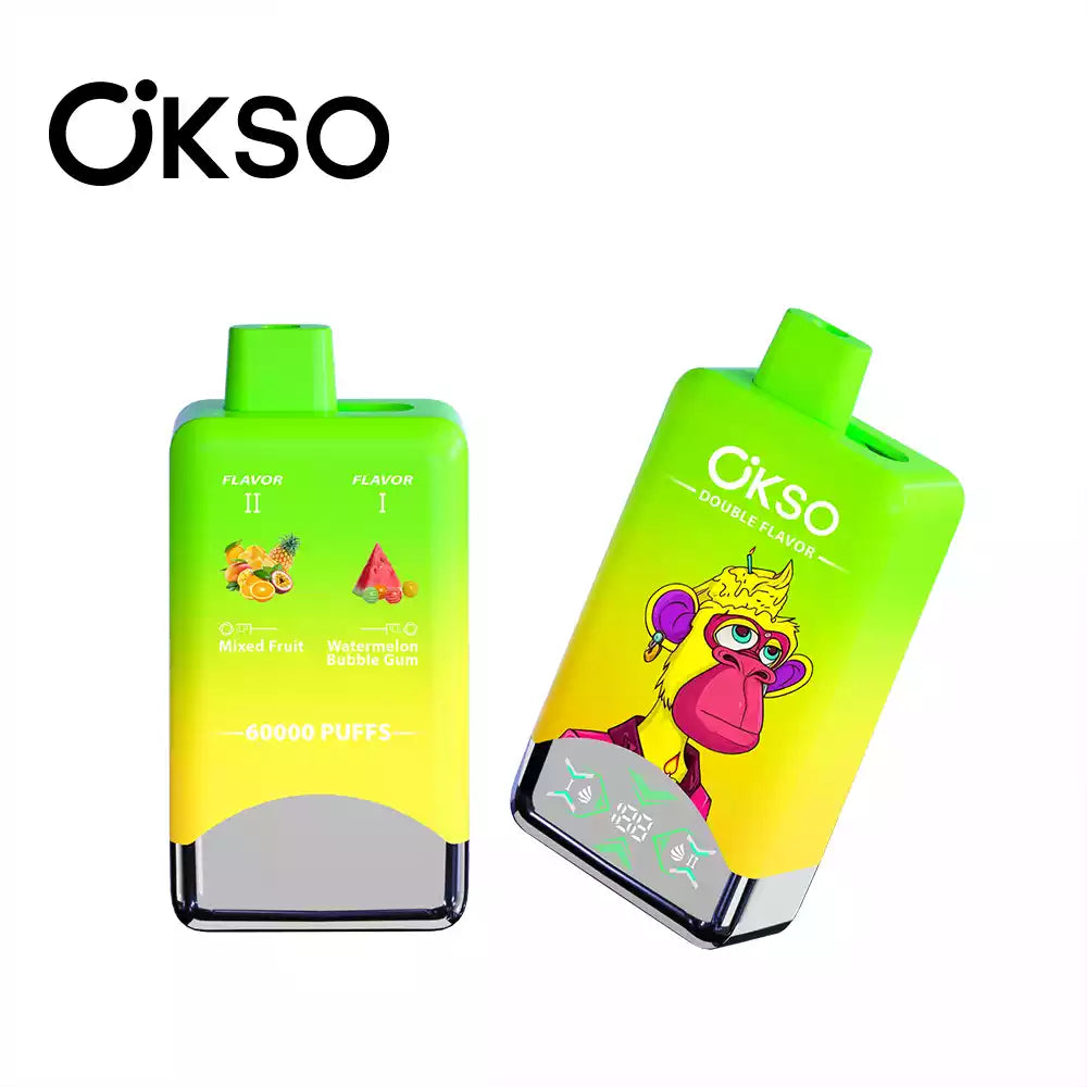 OKSO Double Tastes 60000 Puffs LCD Screen Bulk Buy Rechargeable Disposable Vapes Wholesale