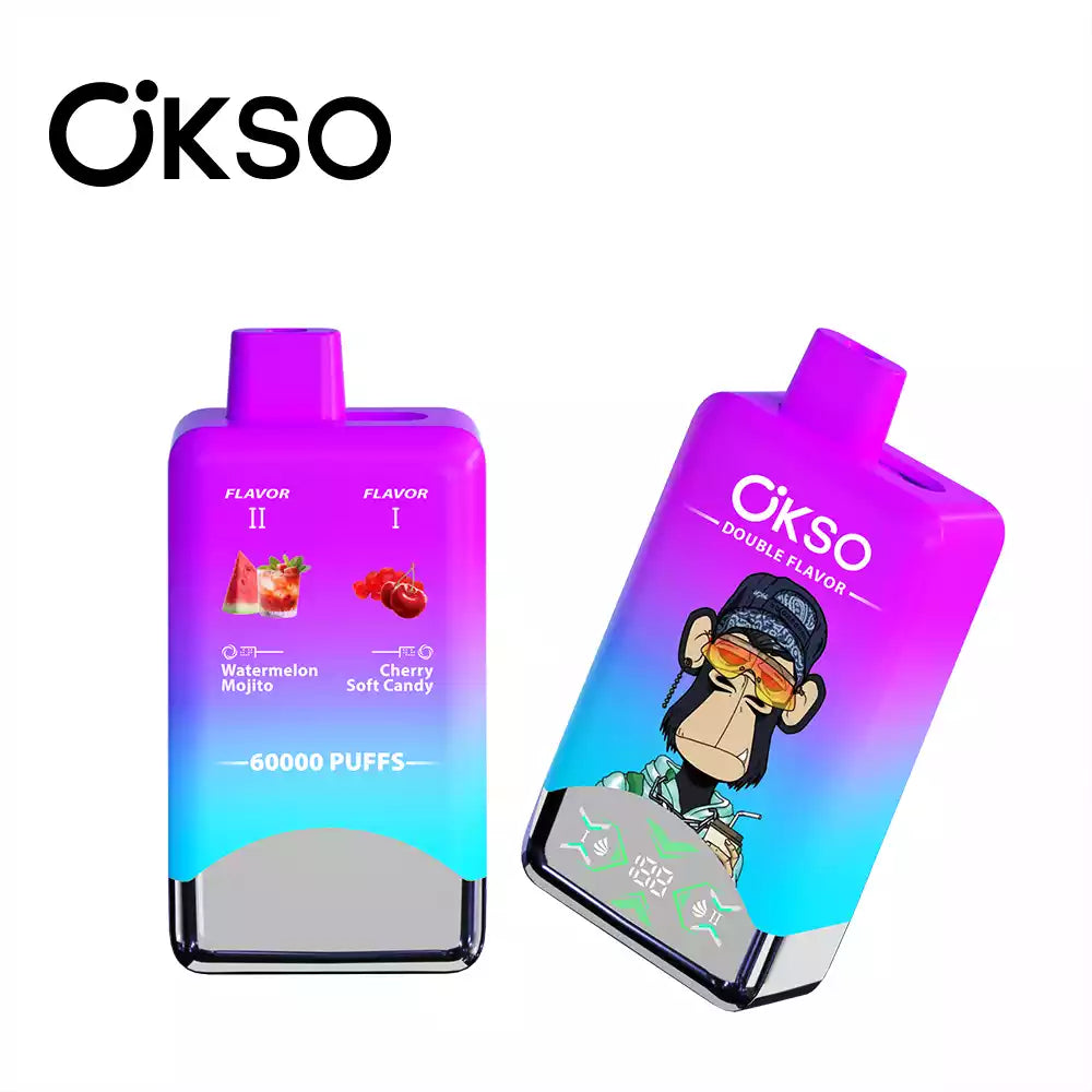 OKSO Double Tastes 60000 Puffs LCD Screen Bulk Buy Rechargeable Disposable Vapes Wholesale