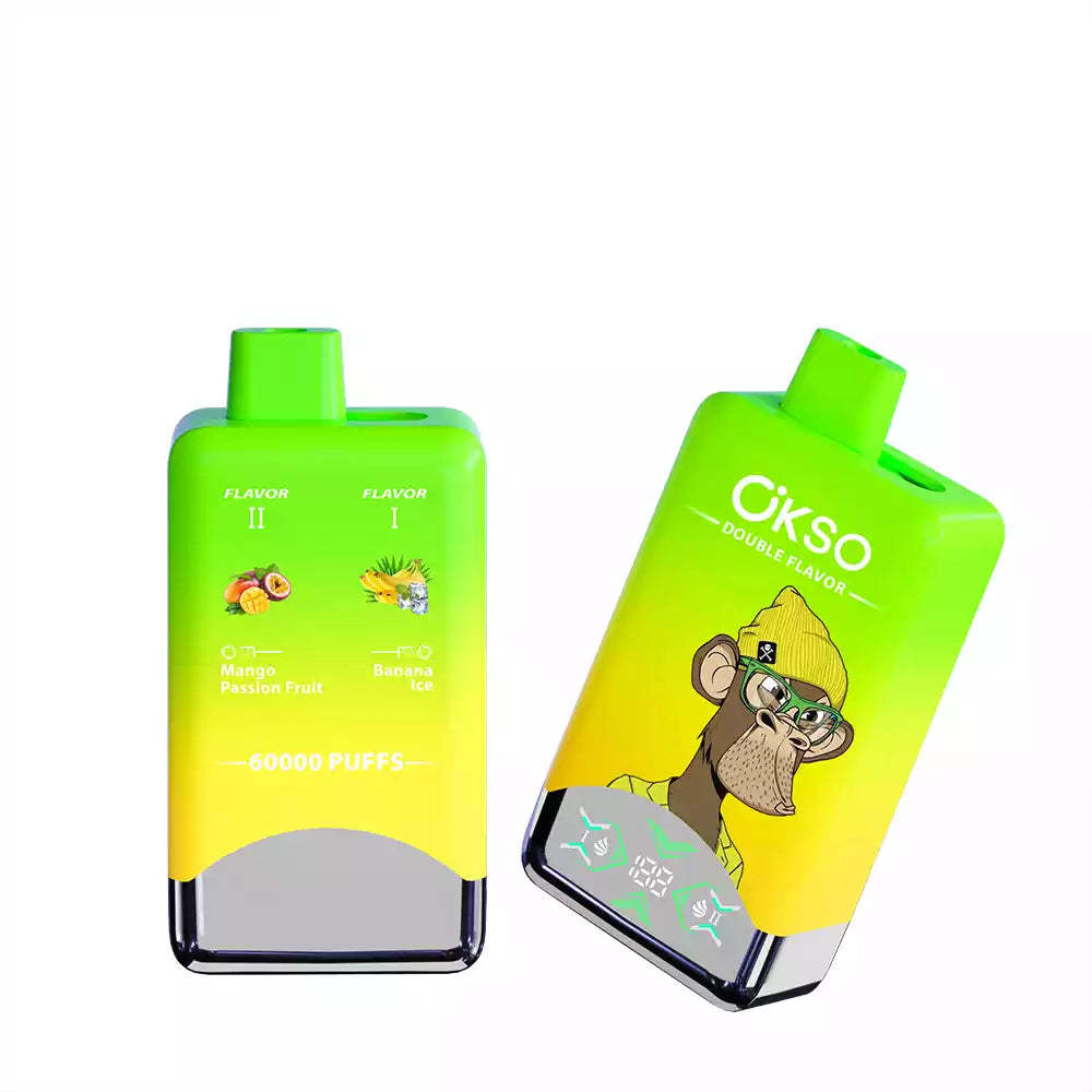 OKSO Double Tastes 60000 Puffs LCD Screen Bulk Buy Rechargeable Disposable Vapes Wholesale
