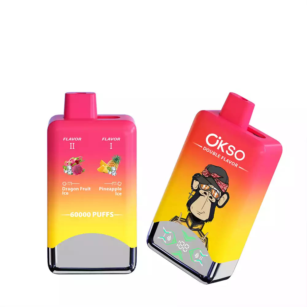 OKSO Double Tastes 60000 Puffs LCD Screen Bulk Buy Rechargeable Disposable Vapes Wholesale