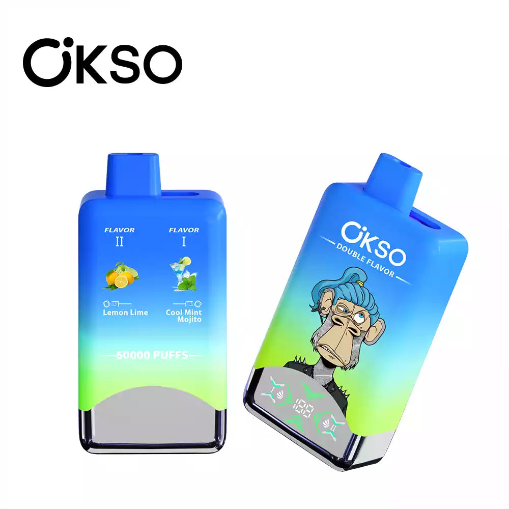 OKSO Double Tastes 60000 Puffs LCD Screen Bulk Buy Rechargeable Disposable Vapes Wholesale
