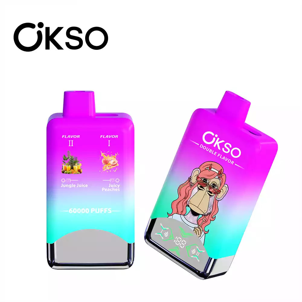 OKSO Double Tastes 60000 Puffs LCD Screen Bulk Buy Rechargeable Disposable Vapes Wholesale