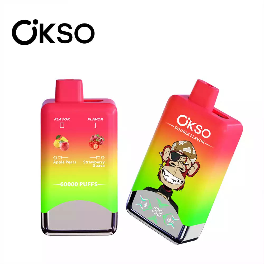 OKSO Double Tastes 60000 Puffs LCD Screen Bulk Buy Rechargeable Disposable Vapes Wholesale