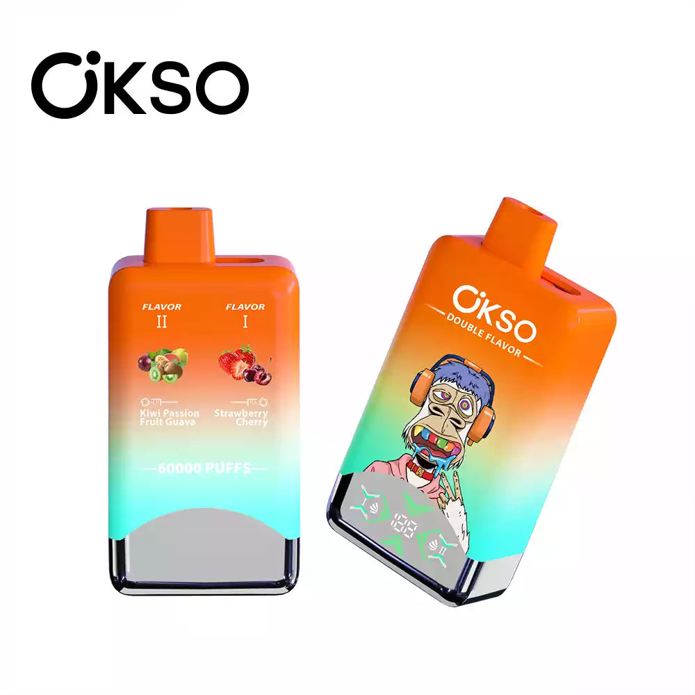 OKSO Double Tastes 60000 Puffs LCD Screen Bulk Buy Rechargeable Disposable Vapes Wholesale