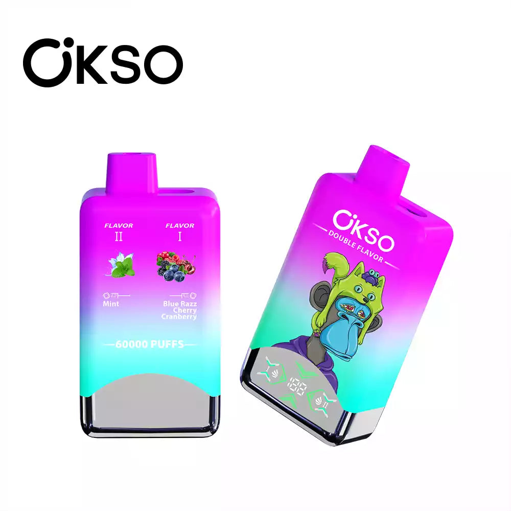 OKSO Double Tastes 60000 Puffs LCD Screen Bulk Buy Rechargeable Disposable Vapes Wholesale