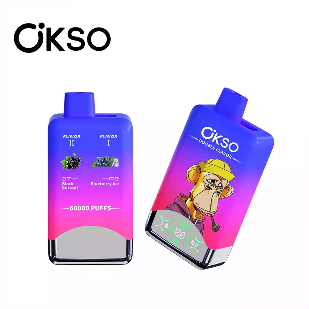 OKSO Double Tastes 60000 Puffs LCD Screen Bulk Buy Rechargeable Disposable Vapes Wholesale