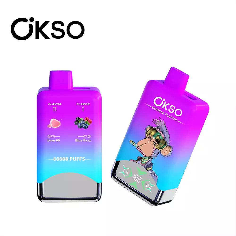OKSO Double Tastes 60000 Puffs LCD Screen Bulk Buy Rechargeable Disposable Vapes Wholesale