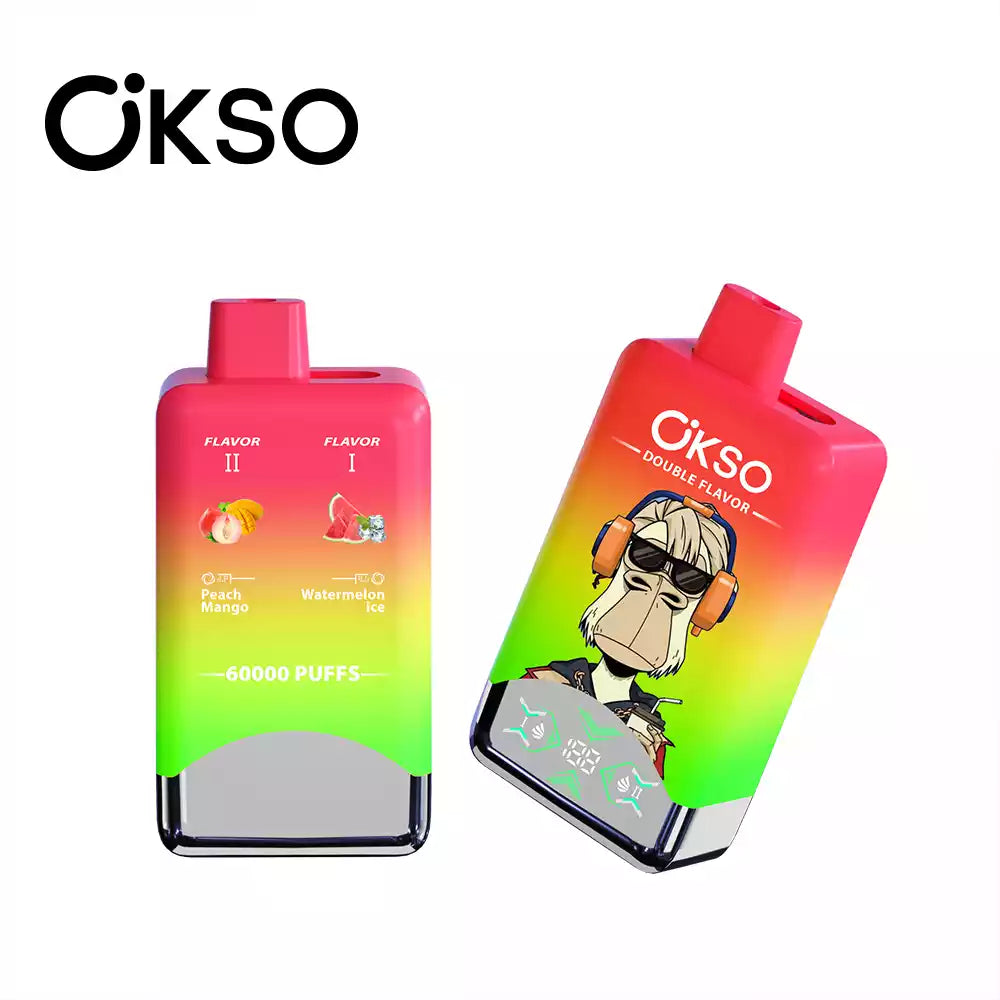 OKSO Double Tastes 60000 Puffs LCD Screen Bulk Buy Rechargeable Disposable Vapes Wholesale