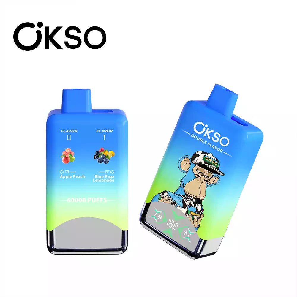 OKSO Double Tastes 60000 Puffs LCD Screen Bulk Buy Rechargeable Disposable Vapes Wholesale