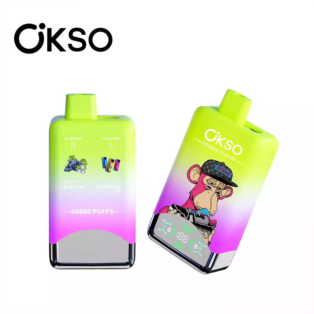 OKSO Double Tastes 60000 Puffs LCD Screen Bulk Buy Rechargeable Disposable Vapes Wholesale