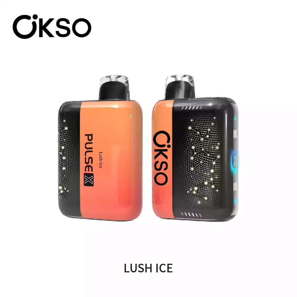OKSO PULSE X 25K 25000 Puffs Disposable Vapes Wholesale Bulk Buy Smart Display Adjustable Airflow Dual Mesh Coil