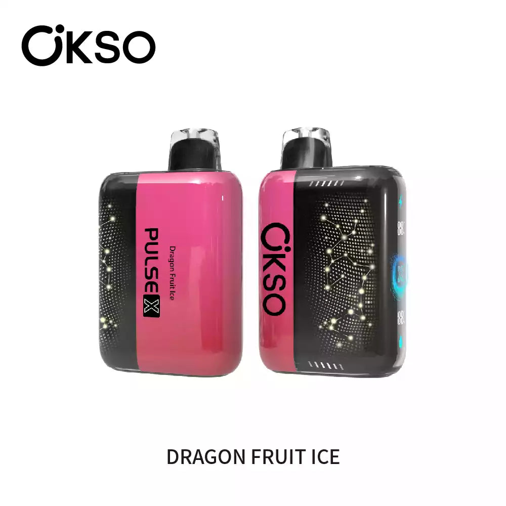 OKSO PULSE X 25K 25000 Puffs Disposable Vapes Wholesale Bulk Buy Smart Display Adjustable Airflow Dual Mesh Coil