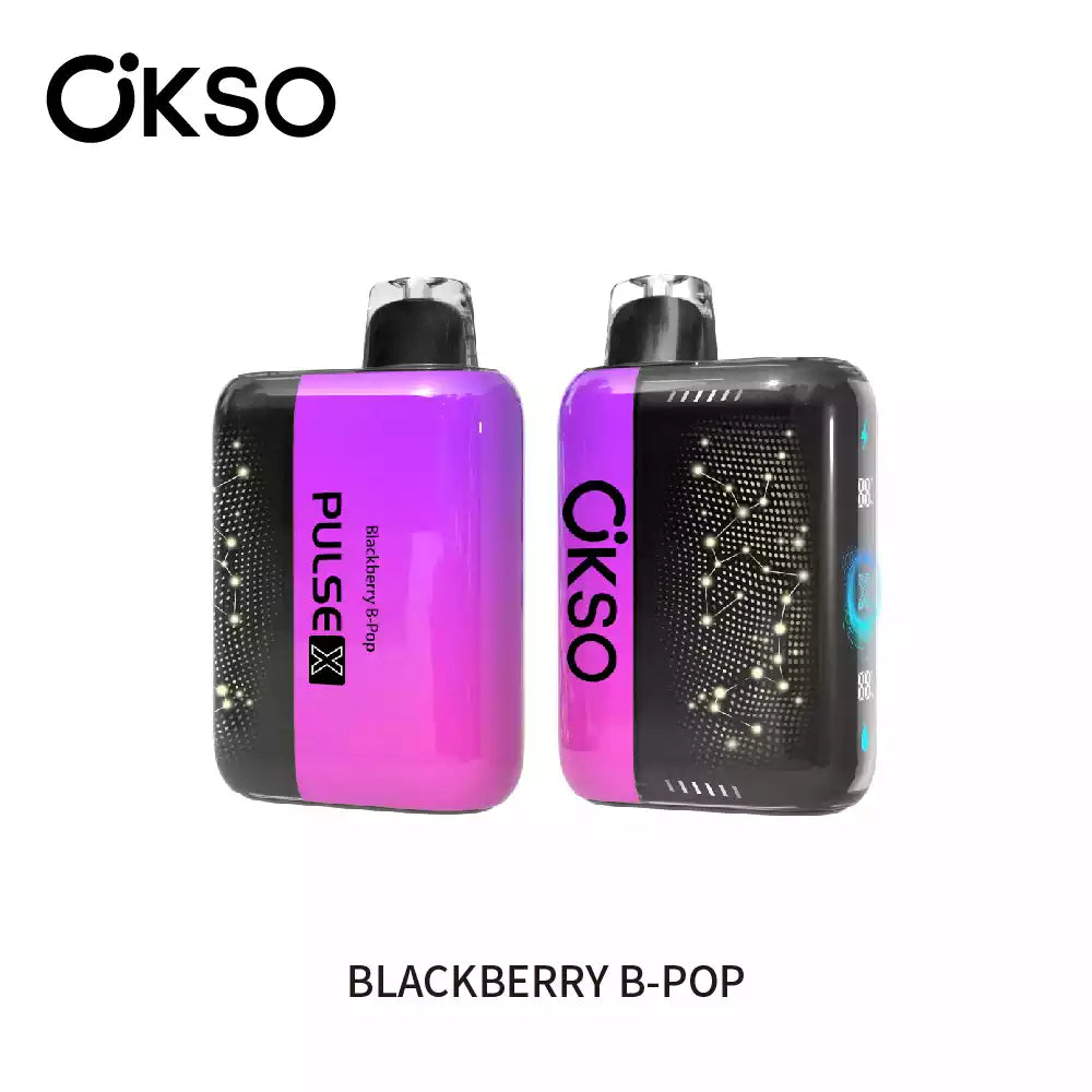 OKSO PULSE X 25K 25000 Puffs Disposable Vapes Wholesale Bulk Buy Smart Display Adjustable Airflow Dual Mesh Coil