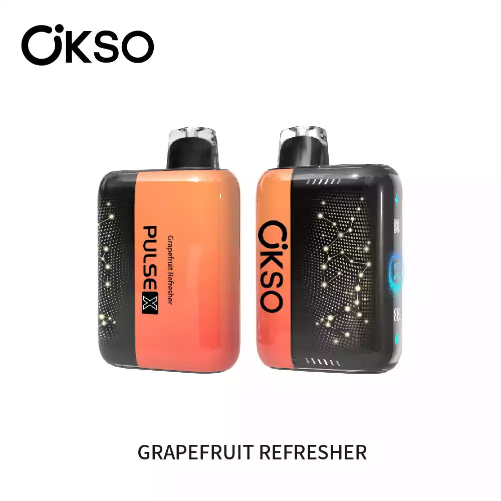 OKSO PULSE X 25K 25000 Puffs Disposable Vapes Wholesale Bulk Buy Smart Display Adjustable Airflow Dual Mesh Coil