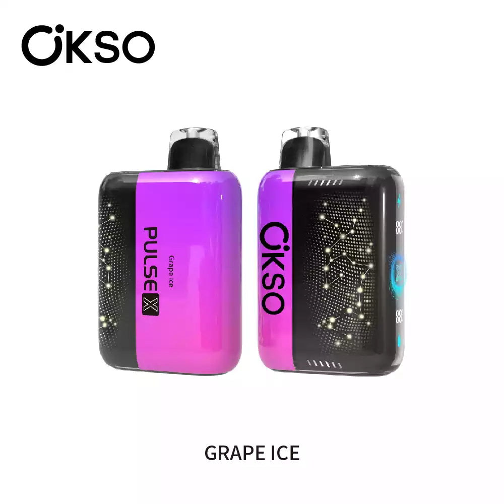 OKSO PULSE X 25K 25000 Puffs Disposable Vapes Wholesale Bulk Buy Smart Display Adjustable Airflow Dual Mesh Coil