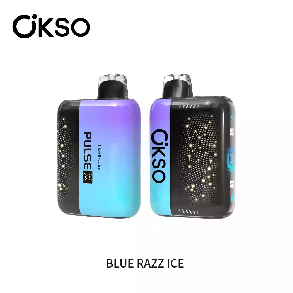 OKSO PULSE X 25K 25000 Puffs Disposable Vapes Wholesale Bulk Buy Smart Display Adjustable Airflow Dual Mesh Coil