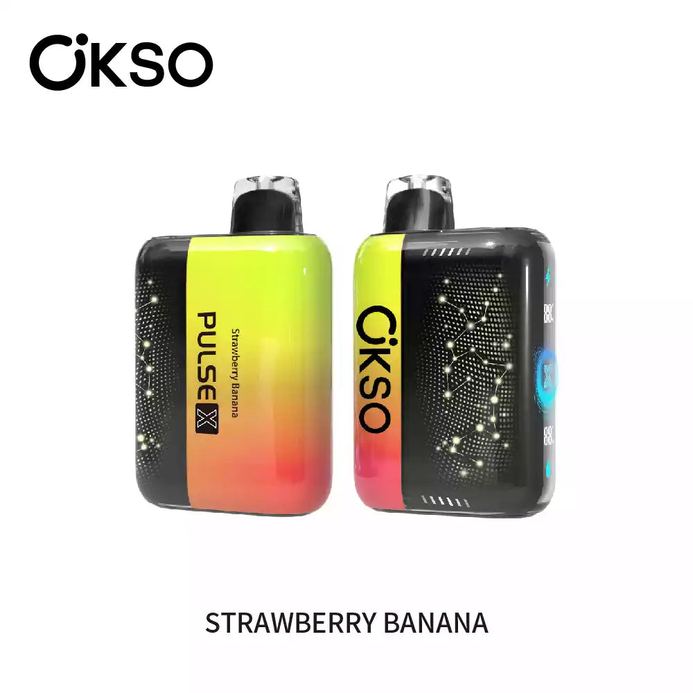 OKSO PULSE X 25K 25000 Puffs Disposable Vapes Wholesale Bulk Buy Smart Display Adjustable Airflow Dual Mesh Coil