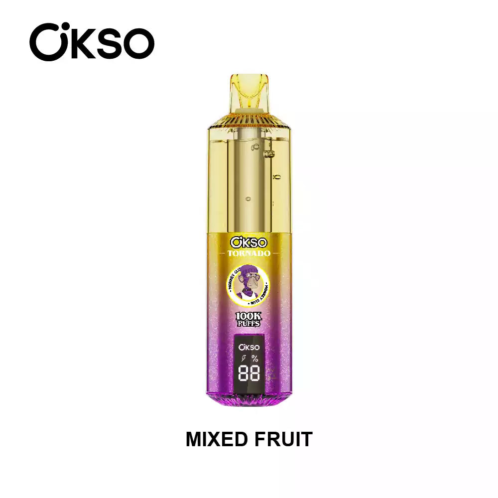 OKSO TORNADO 100000 100K Puffs Disposable Vapes Wholesale Dual Mesh Great Taste Bulk Buy