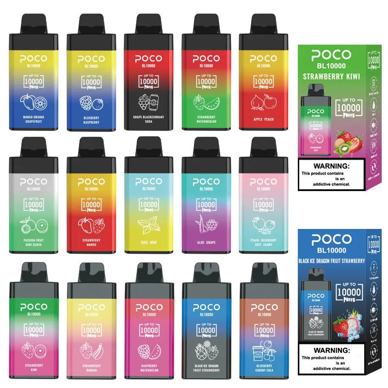 10000 Puffs Disposable Vape - 20ml. 5% Nicotine. 15 Flavors