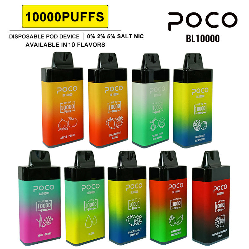 10000 Puffs Disposable Vape - 20ml. 5% Nicotine. 15 Flavors