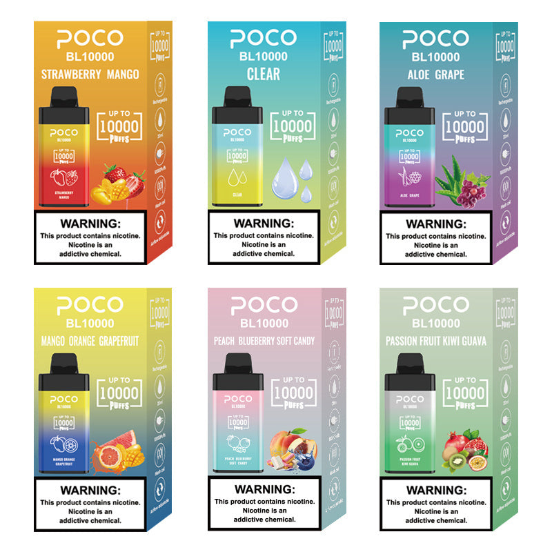 10000 Puffs Disposable Vape - 20ml, 5% Nicotine, 15 Flavors