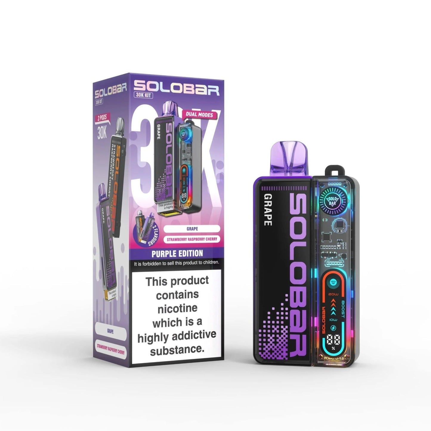 SOLOBAR 30K PREFILLED POD VAPE KIT-Box of 5
