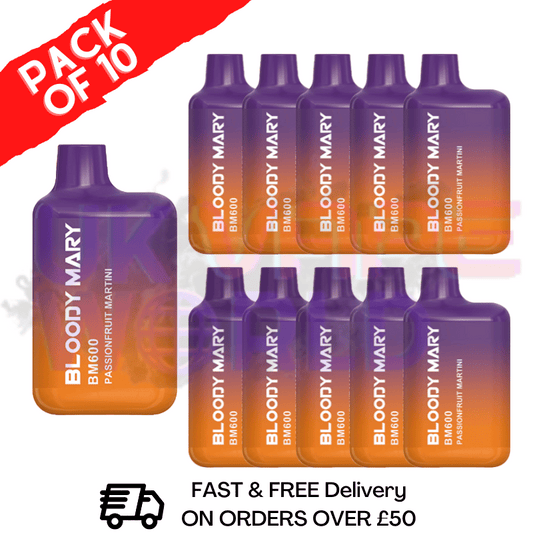 Passionsfrucht-Martini – Bloody Mary (600 Puffs, 10er-Packung)