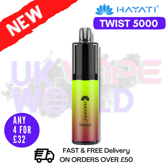 Passionsfrucht-Zitrone-Limette Hayati Twist 5000 Züge 5K Einweg-Set