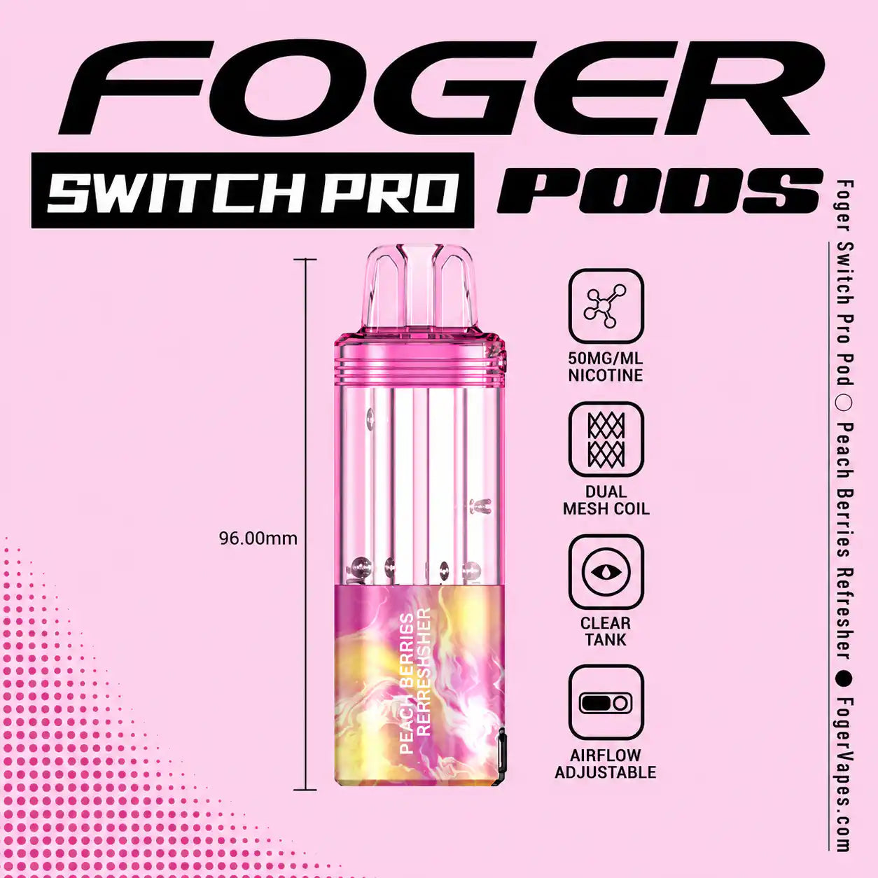 Peach Berries Refresher - Foger Switch Pro 30K Disposable Pod