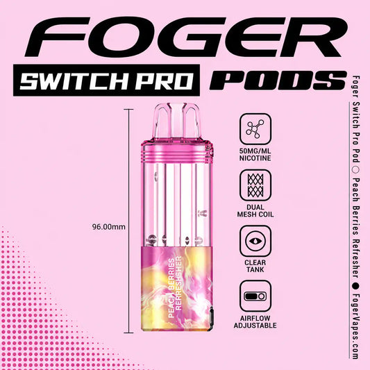 Peach Berries Refresher - Foger Switch Pro 30K Disposable Pod