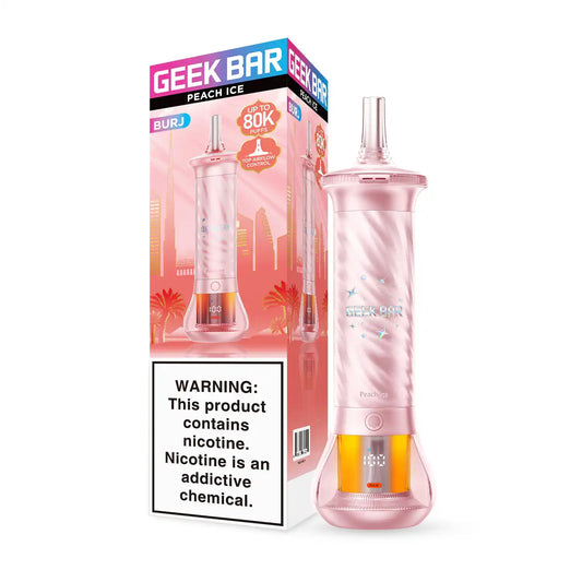 Peach Ice - Geek Bar Burj 80k Disposable E-Hookah