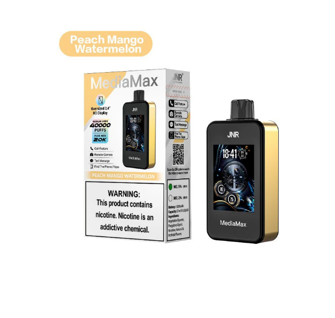 JNR Media Max 40000 Puffs 5% Nicotine Disposable Vape 21ml 1000mAh 16 Flavors