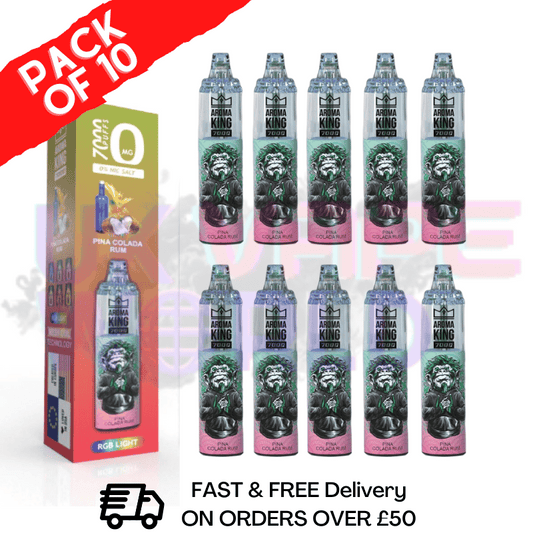 Pina Colada Rum – AROMA KING 7000 Puffs (0 mg) 10er-Packung