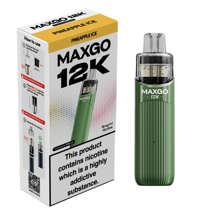 RELX MAXGO 12k Pre-Filled Pod Kit TPD Compliant - Pack Of 3