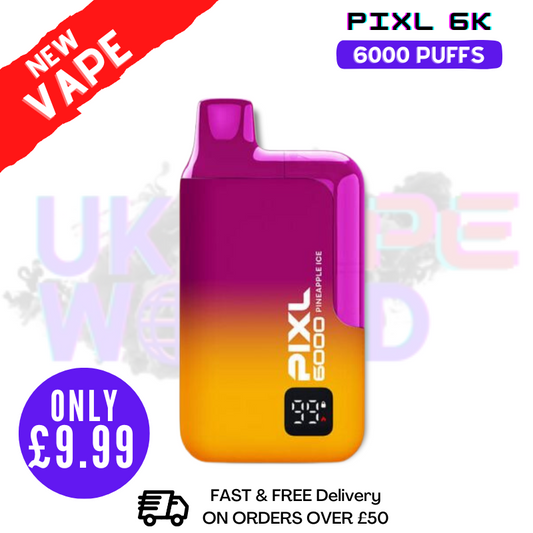 Ananas-Eis Pixl 6000 6K Puff Einweg-E-Zigarette - Nur 9,99 £
