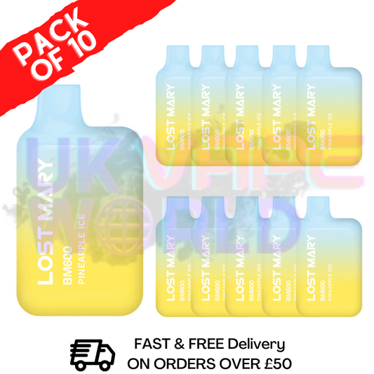 Ananas-Eisriegel Lost Mary 600 Puff Bars, 10er-Packung