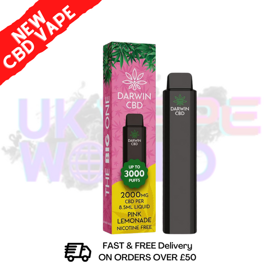 Dawin CBD Einweg-Vape mit rosa Limonade – 3000 Züge | 2000 mg