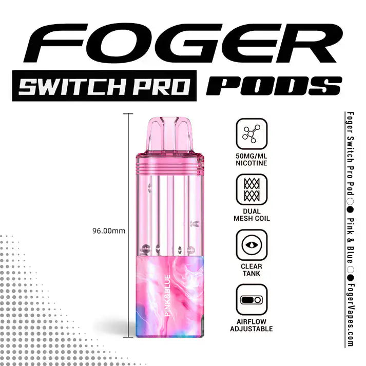Pink & Blue - Foger Switch Pro 30K Disposable Pod