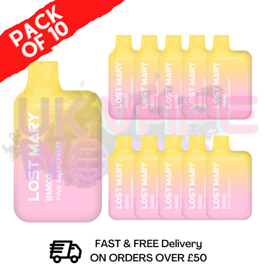 Pink Grapefruit Lost Mary 600 Puff Bars, 10er-Packung