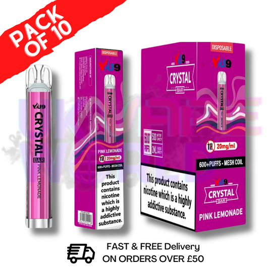 Pink Lemonade - Crystal Bar Puffs 600 VU9 Schachtel mit 10 Stück