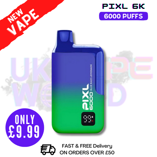 Blue Razz Lemonade Pixl 6000 6K Puff Disposable Bar - Only £9.99