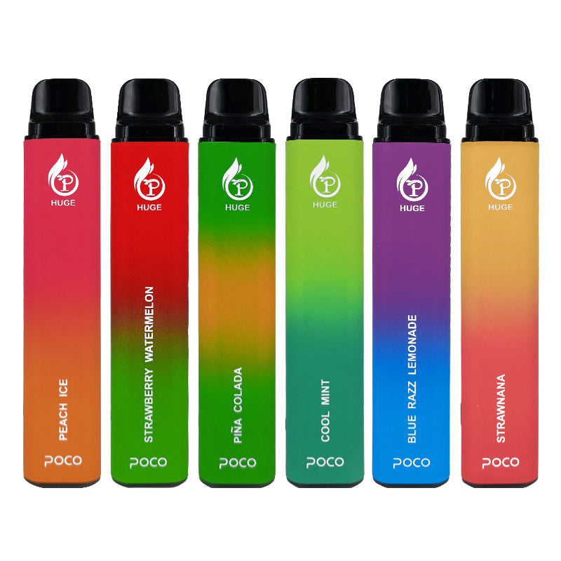 Poco Huge 5000 Züge – 15 ml, 5 % Nikotinsalz, 10 Geschmacksrichtungen, wiederaufladbar 