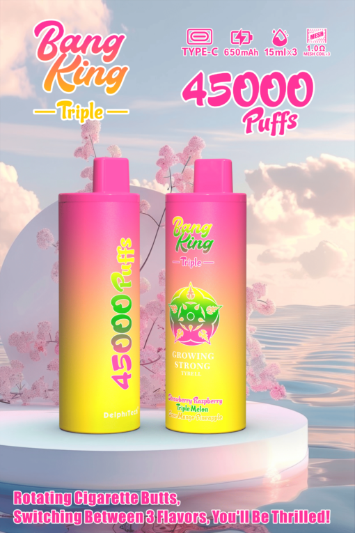 Bang King Triple 45000 Puffs Disposable Vape - 3*15ml E-Liquid, 650mAh Battery 12 Flavors